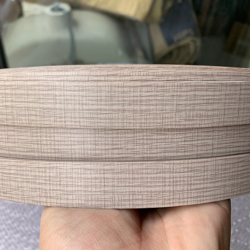 扑哩扑剌边条免胶免漆板热熔自粘封边皮莫克布纹生态板装饰条包边条 2