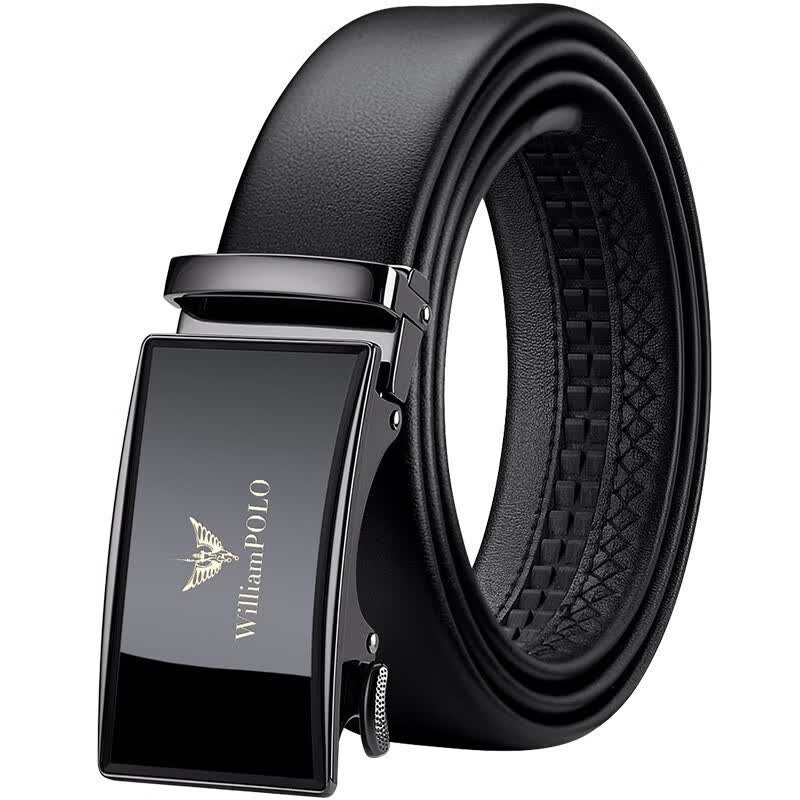williampolo皮带男士皮带牛皮带牛皮品牌皮带百搭皮带真皮皮带腰 二层