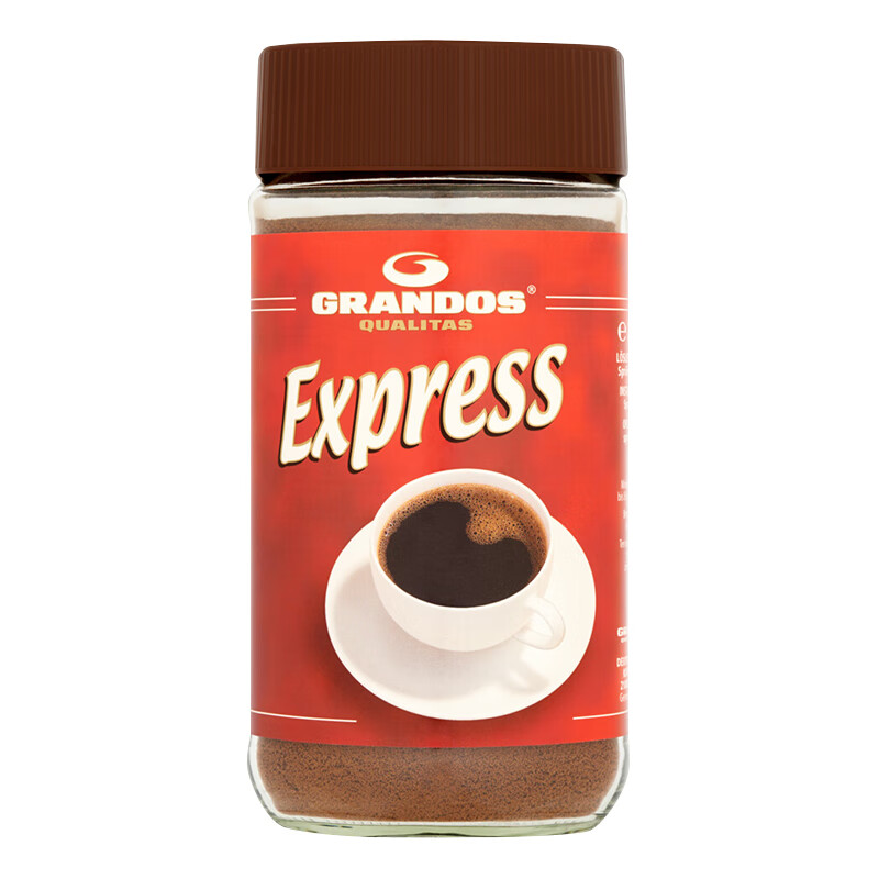 格兰特（GRANDOS） 德国进口速溶咖啡冻干黑咖啡200g经典醇香速溶纯黑咖啡