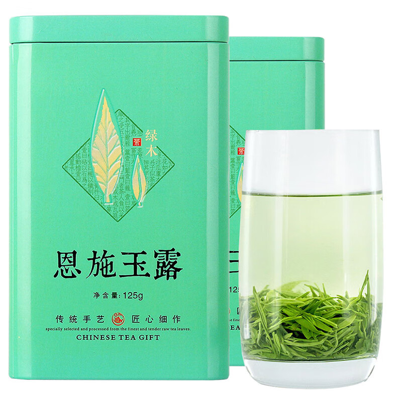 绿木2024新茶恩施玉露茶叶绿茶250g 湖北恩施特产硒茶 含手提袋送礼