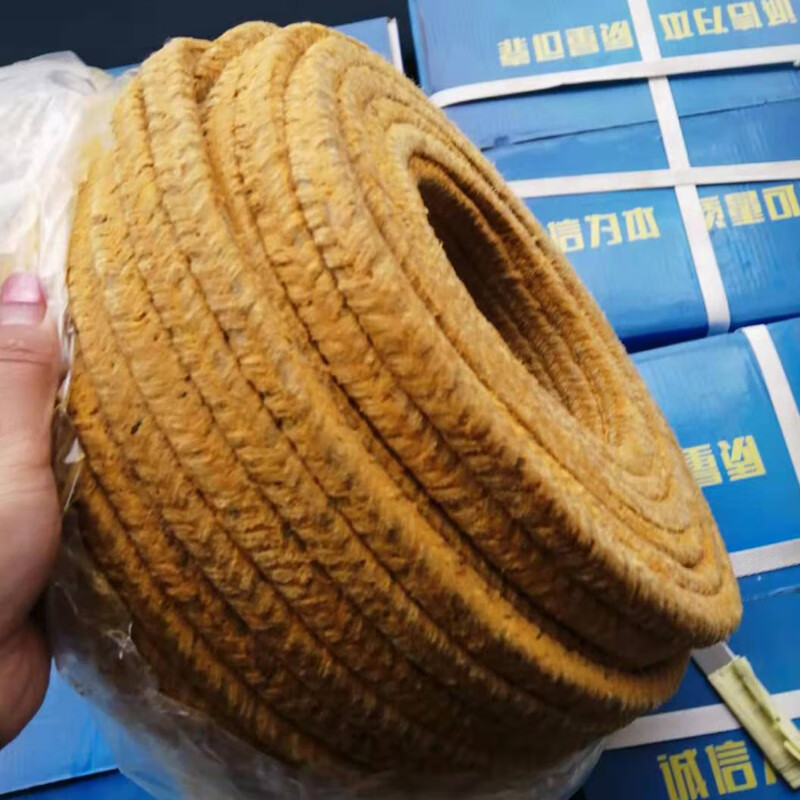 油浸棉纱盘根耐高温水泵旋转泵阀门搅拌机密封填料牛油油性盘根绳 10