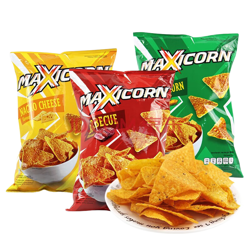 Maxicorn����Ƭ420g������ζ140g+ԭζ140g+�տ�ζ140g����װӡ�������ʳ 37.9Ԫ