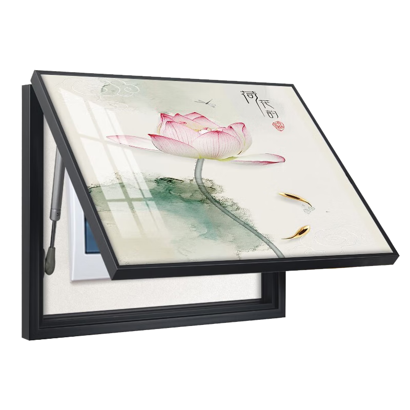 柳莺花燕免打孔电表箱装饰画现代简约客厅餐厅挂画电闸箱配电箱遮挡壁画 纤尘不染 50X40遮挡40X30表箱 上掀款