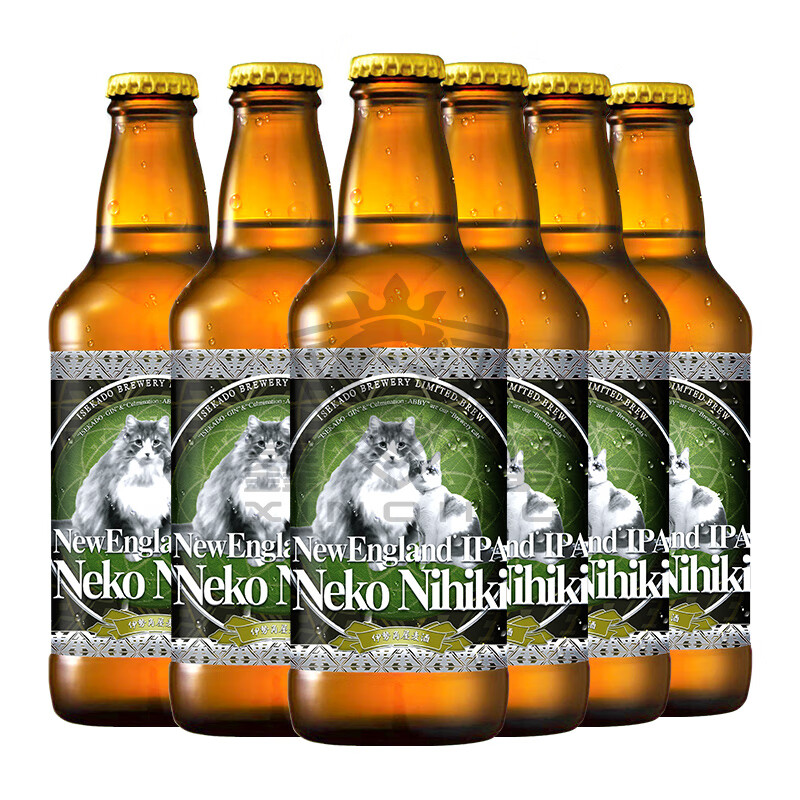 伊势角屋日本进口伊势角屋麦酒小猫两只浑浊IPA精酿啤酒 小猫两只浑浊IPA 330mL 6瓶