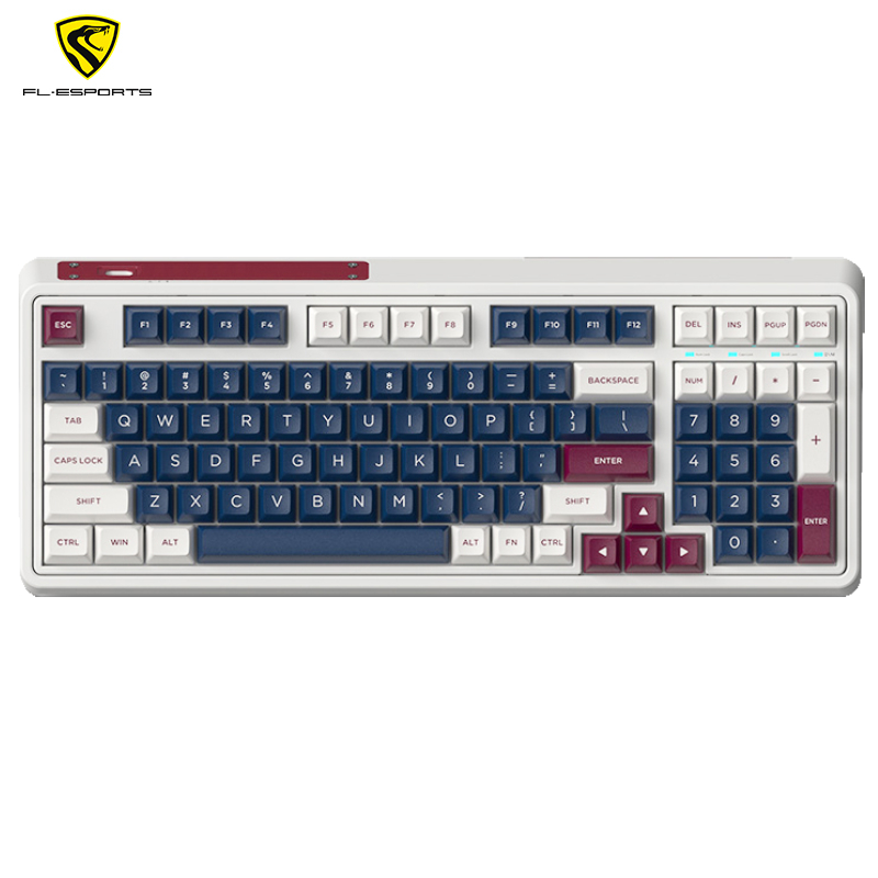 腹灵 FL·ESPORTS CMK98 SA 机械之心配色深海轴98键单模有线全键热插拔RGB游戏电竞机械键盘笔记本电脑办公