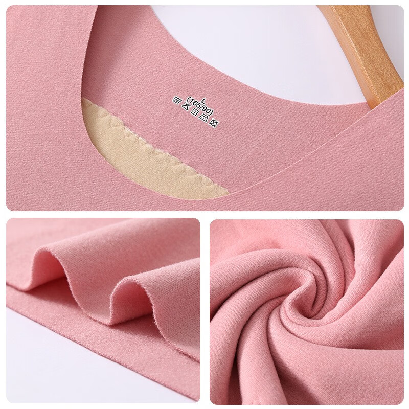 莫代尔保暖背心女无痕贴片德绒双面磨毛无袖打底衫2件装 德绒贴片背心女混色2件 L （115-130斤）