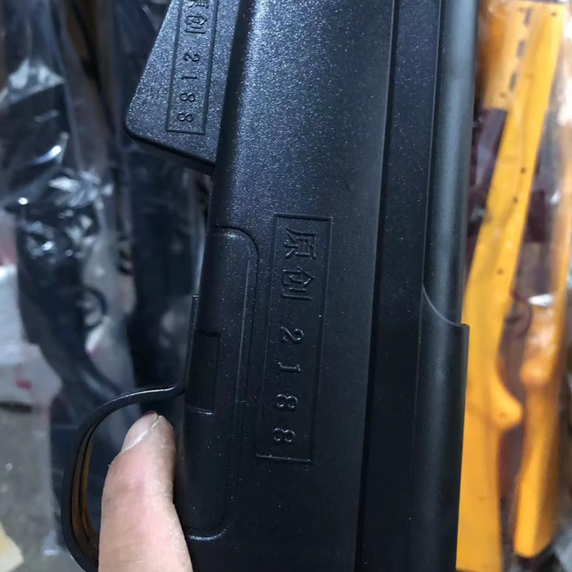 原创打气球专用枪摆摊射击夜市拉栓玩具游乐园地摊 黑色