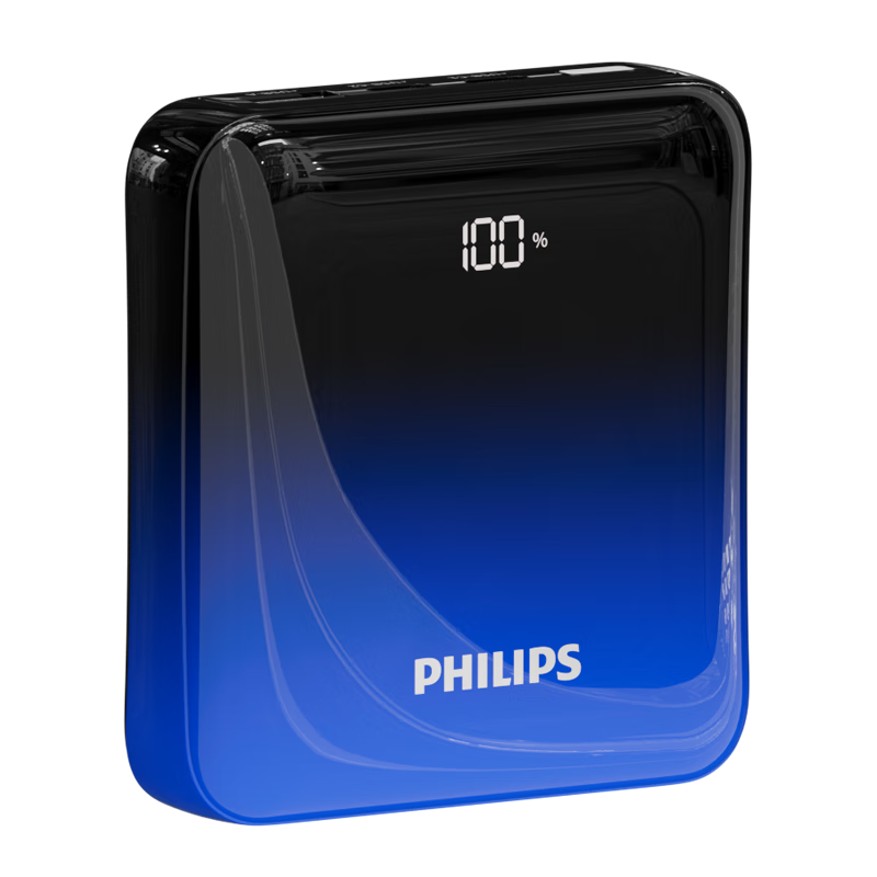 PHILIPS 飞利浦 DLP2114U 移动电源 蓝黑色 10000mAh Type-C 22.5W 双向快充