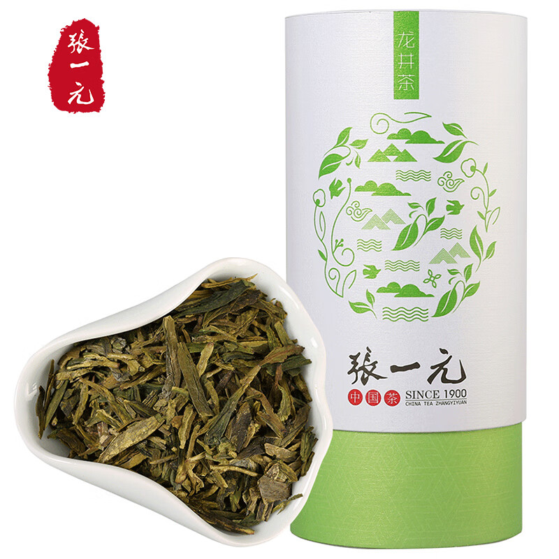 张一元茶叶绿茶龙井茶(茶语)春茶新茶浓香钱塘龙井三级100g罐装 100g