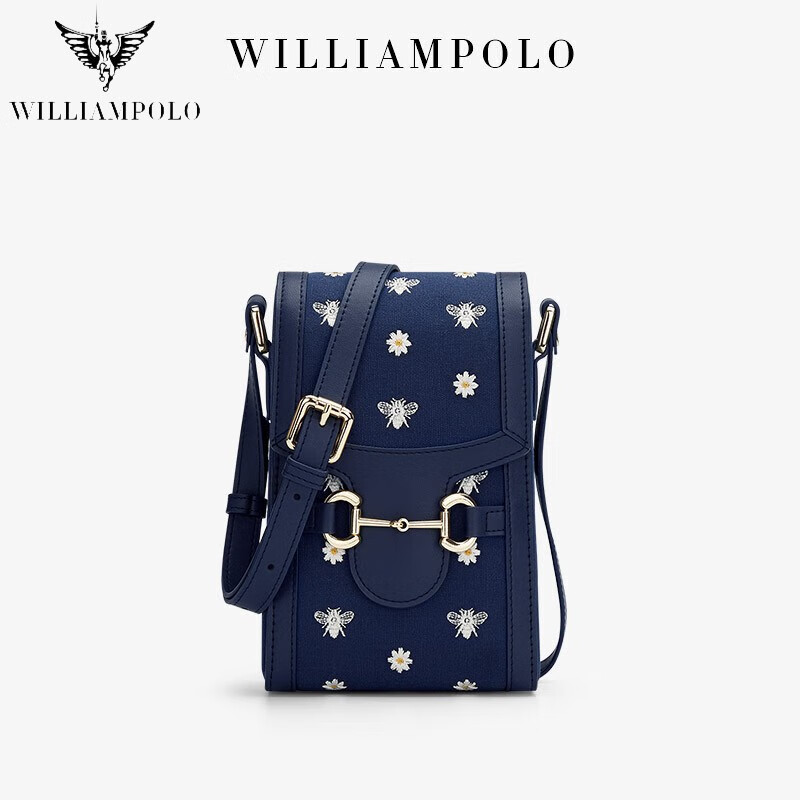 polo英皇保罗单肩包女士印花布料斜跨包女休闲时尚百搭手机包女包批发