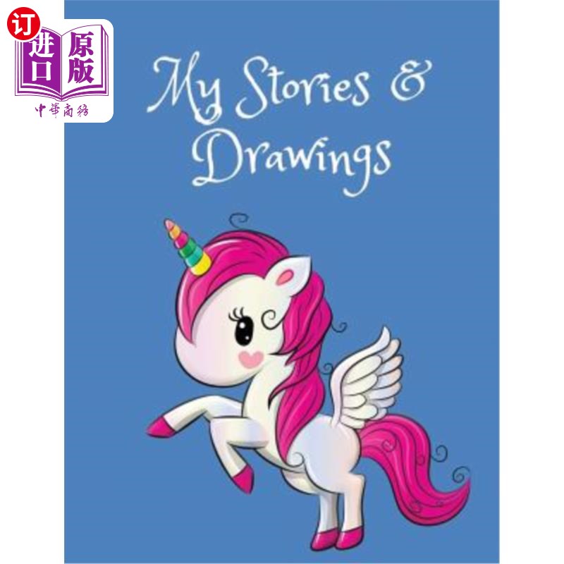 海外直订my stories & drawings: unicorn writing and drawing book