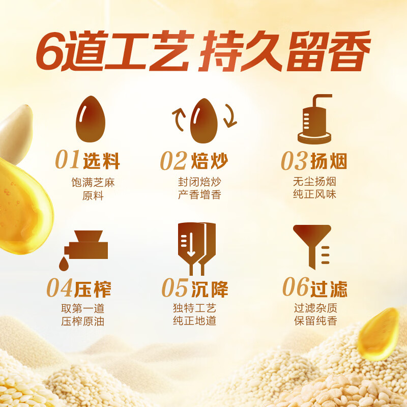 金龙鱼纯芝麻香油组合装400ml*2