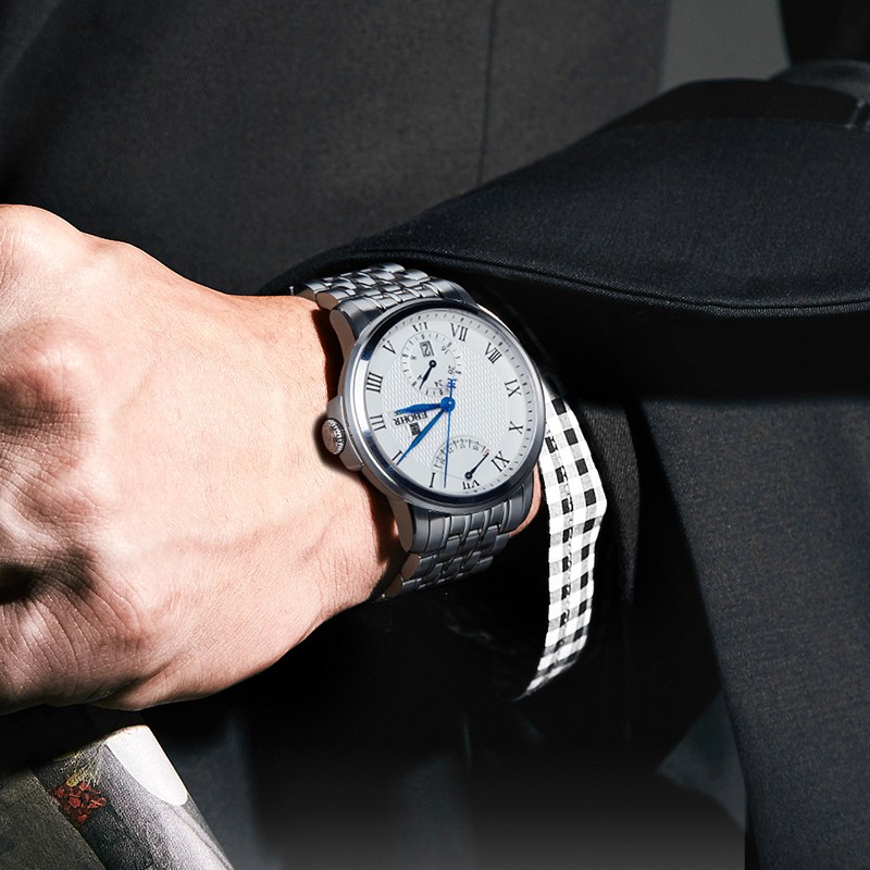 依波（EBOHR）【商场同款】大师系列手表男士自动机械表国表生日礼物防水送男友 凛冽刚 10840115