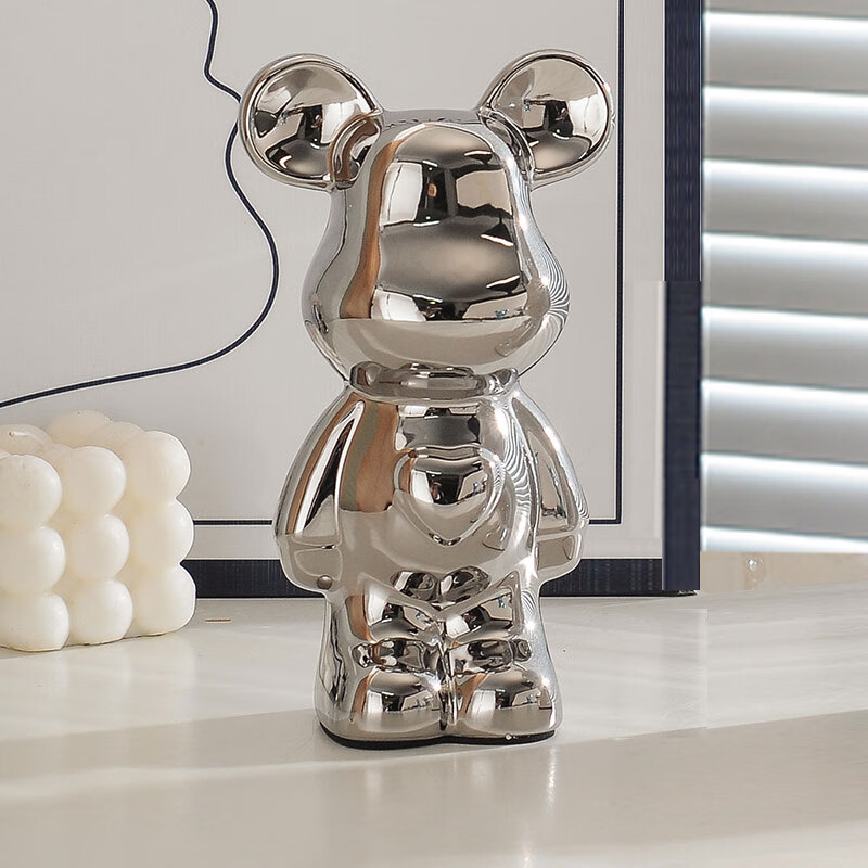 圣铜一师一傅轻奢暴力熊办公室摆件客厅玄关电视柜酒柜创意陶瓷家居