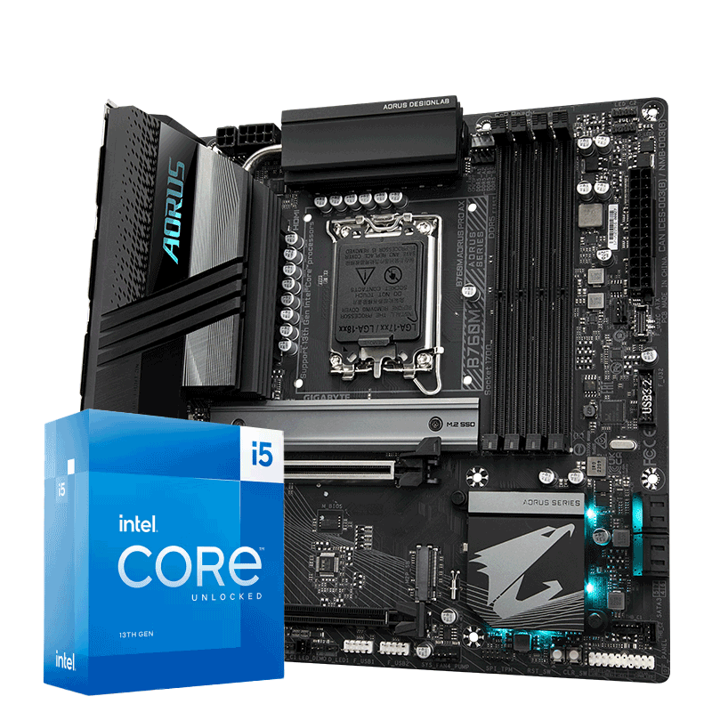 技嘉（GIGABYTE）主板CPU 套装 B760M AORUS PRO AX+i5-13600K处理器 板U套装