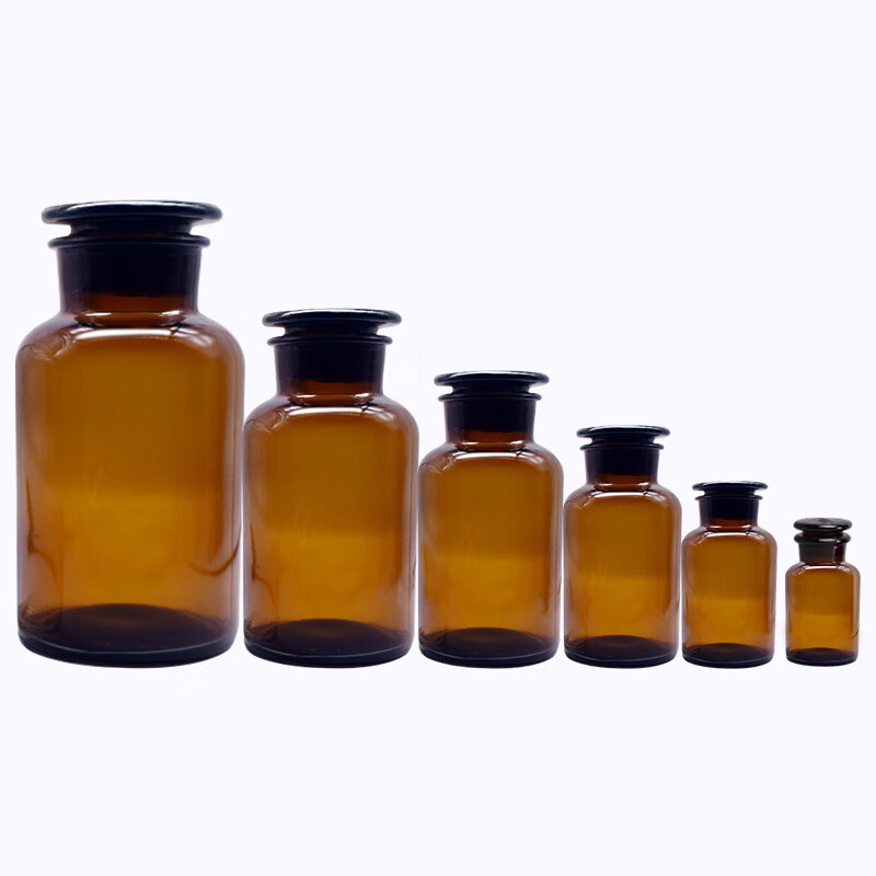高品质实验室试剂瓶玻璃白色棕色大口小口30ml-1000ml广口细口瓶 白