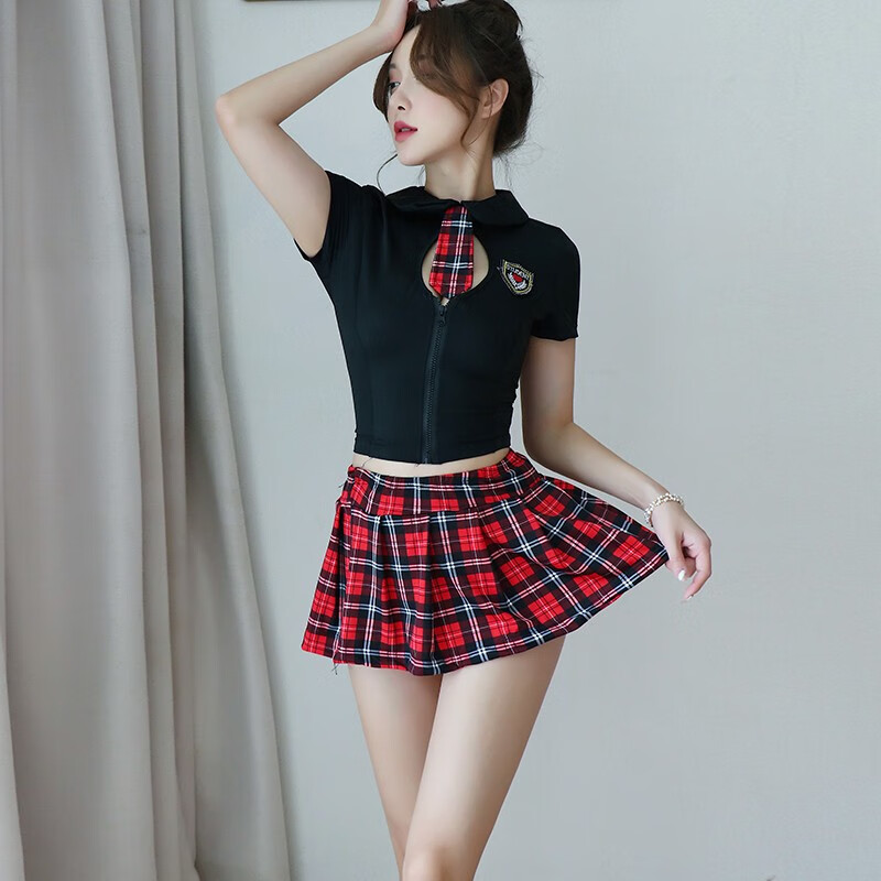 厄洛斯情趣内衣性感睡衣制服诱惑套装清纯可爱大学女生装学校园连衣裙