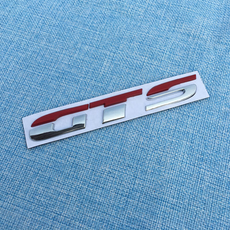 凌渡改装gts车贴 叶子板侧标运动装饰标尾标后备箱贴车标 gts银红色款