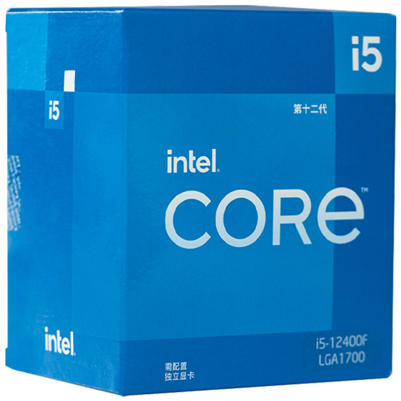 英特尔(Intel) CPU处理器 台式机 原盒 12代 i5-12400 单核睿频高达4.4Ghz