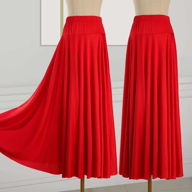 喵畅广场舞长裙跳舞穿的裙子夏新款显瘦大摆裙半身裙6米新款广场舞裙