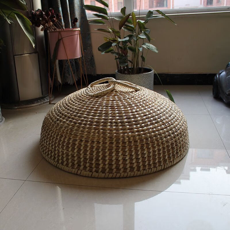 满弓草编锅盖芦苇草编锅盖吸水锅盖手工锅盖铁锅盖锅盖无蒸汽透气锅盖