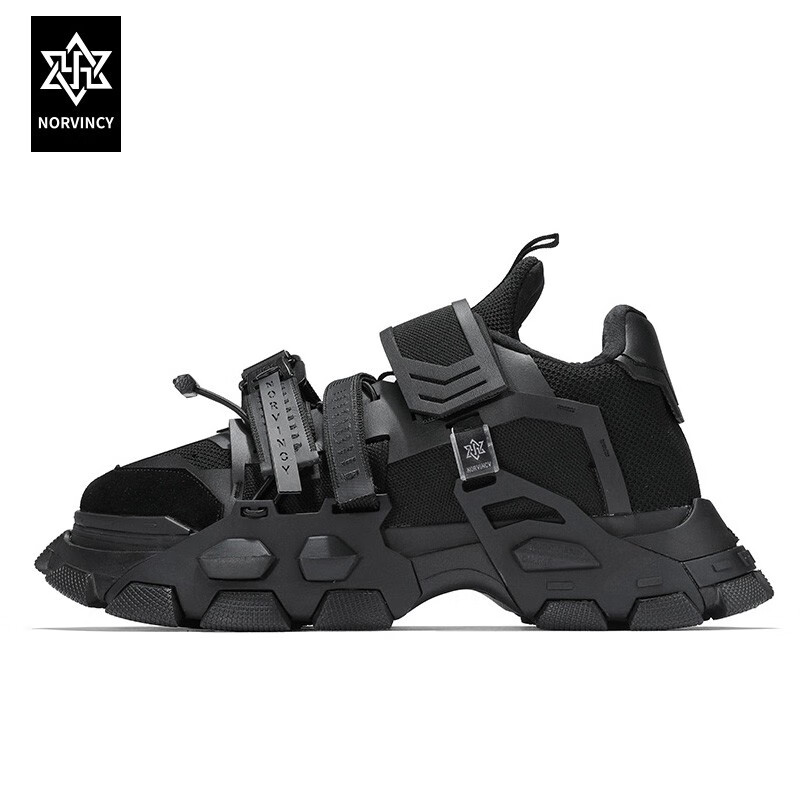 诺凡希诺凡希 休闲老爹鞋男女增高百搭魔术贴高级潮牌新款情侣鞋子