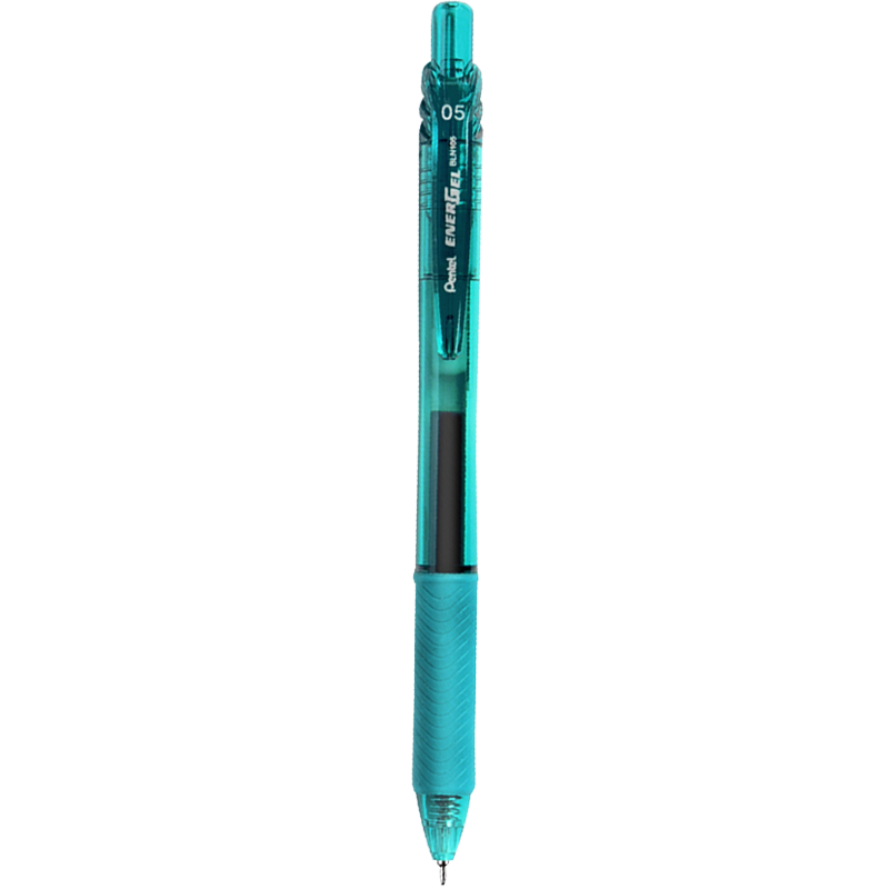 派通（Pentel）BLN105按動(dòng)湖藍色中性筆高顏值0.5mm簽字筆商務(wù)學(xué)生速干水筆水性筆文具 湖藍色單支裝