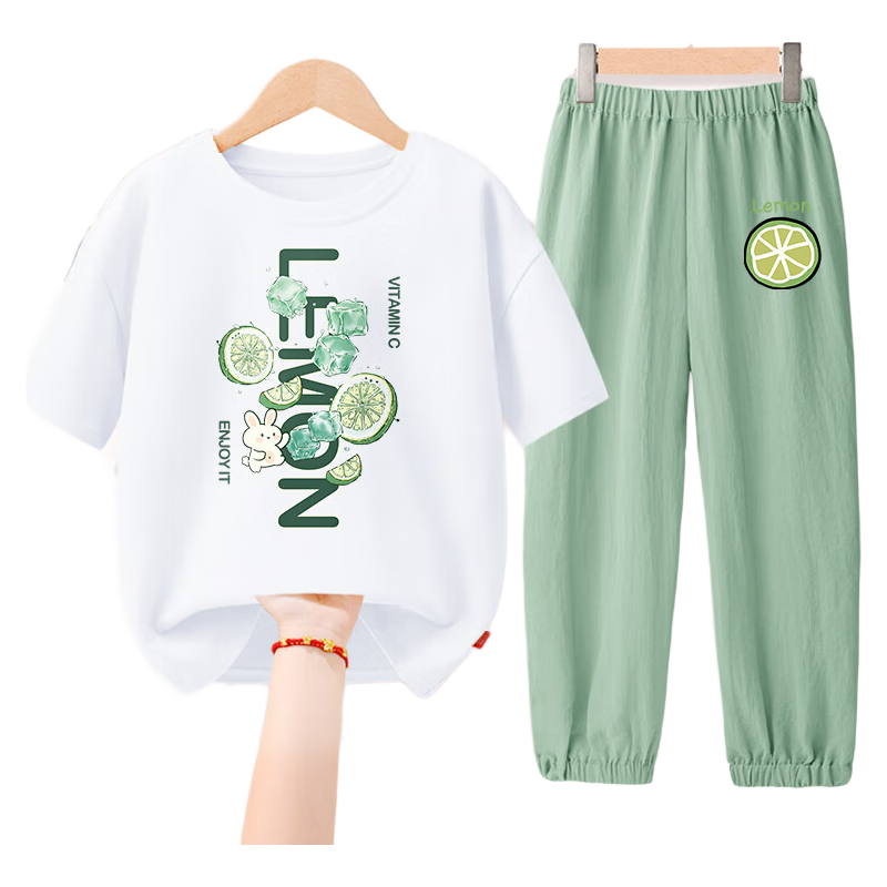 ���ڲ��������ɰ���Ůͯ������װ���ް�ɫt������2025�¿�Ů����˿���ÿ��ͯ��װ N�����ʰ�+NlemK���̿� 110