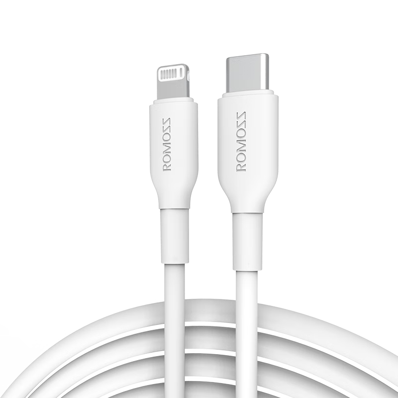 罗马仕 苹果数据线Type-c充电线PD快充20W充电器to lightning线适用iPhone14/13ProMax/12/11/Xs车载手机
