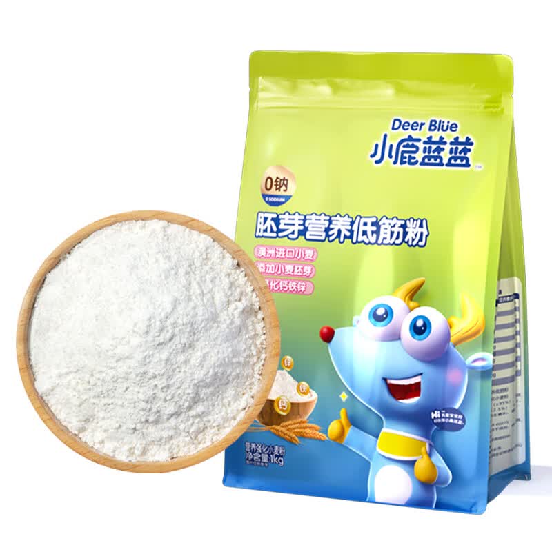 小鹿蓝蓝 胚芽营养低筋粉 1kg 营养强化型儿童面粉 馒头蛋糕饼干制作原料怎么样,好用不?