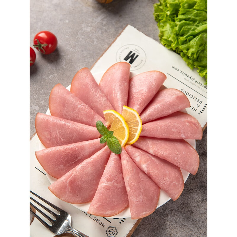 禾澹圆火腿切片 约片火腿肉片即食三明治猪后腿肉制作