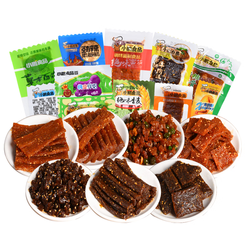 隽颜堂新疆西藏各种小鹏辣条麻辣面筋组合口味网红零食怀旧小 10包