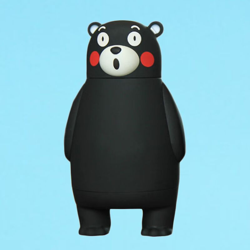 wcz享葫水杯卡通熊本熊创意可爱黑熊耐热玻璃杯公仔学生情侣男女儿童