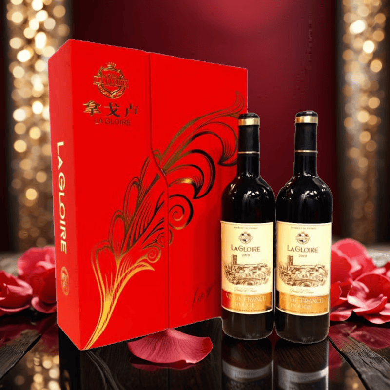 拿戈卢法国原瓶原装进口干红葡萄酒 700ml*2瓶双支礼盒装中秋礼品