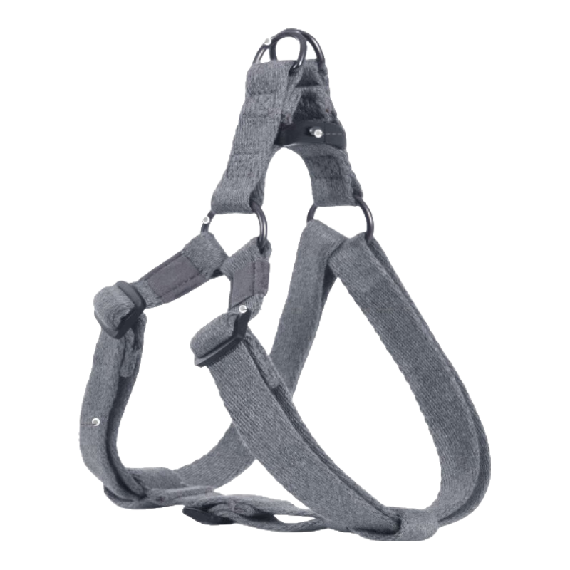 多尼斯遛狗繩狗狗牽引繩胸背帶幼小型犬泰迪柯基法斗博美比熊 灰色胸背帶 S（推薦<9斤）