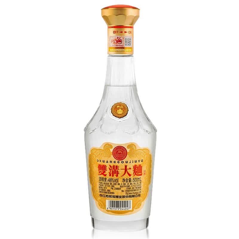 双沟大曲金奖 经典光瓶 白酒整箱 46%vol 500ml 1瓶