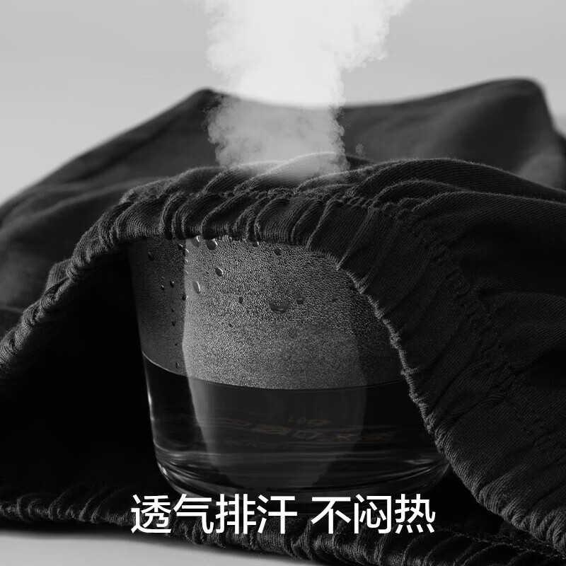 七匹狼(SEPTWOLVES)男士睡裤男款纯棉抗菌2026新款短裤宽松家居裤运动休闲外穿五分裤 【店长推荐两条装】深麻+黑色 XL (腰围2.3-2.5尺 130-150斤)