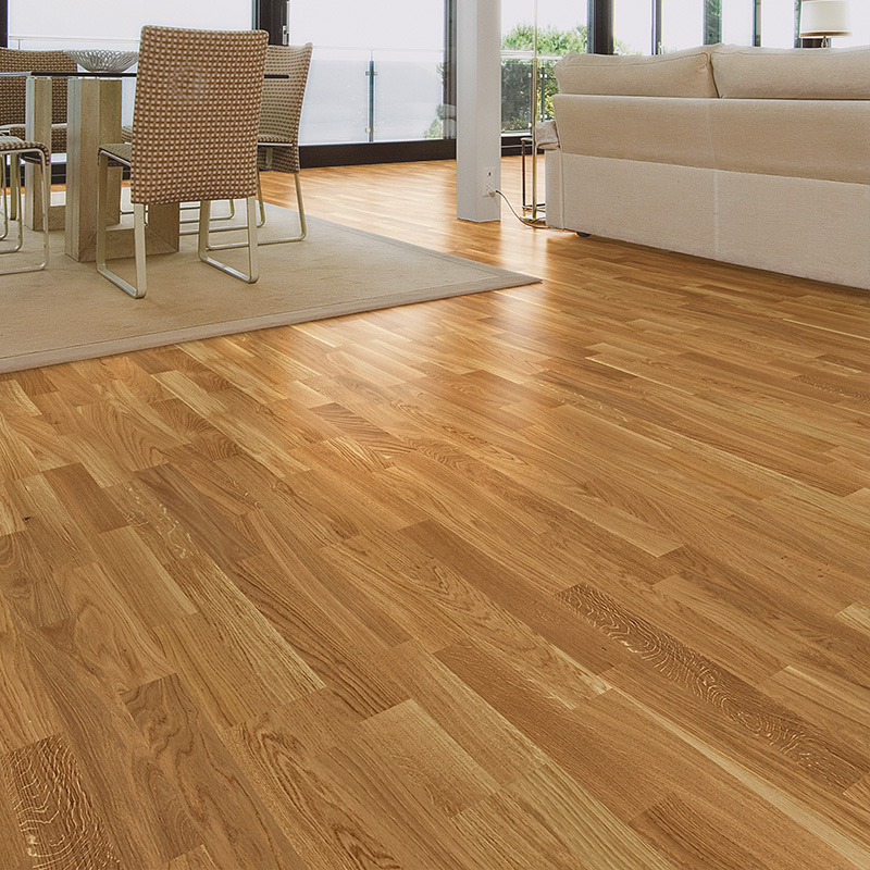 卢森地板实木复合木地板斯特里普三拼栎木适用地暖环保自然 三拼栎木