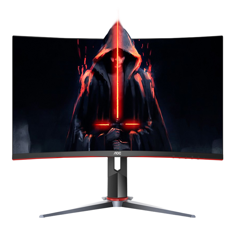 【95成新】AOC 27英寸 2K 创新曲率1500R 广色域 144Hz HDREffect技术 人体工学支架 游戏电竞曲面显示器 CQ27G2