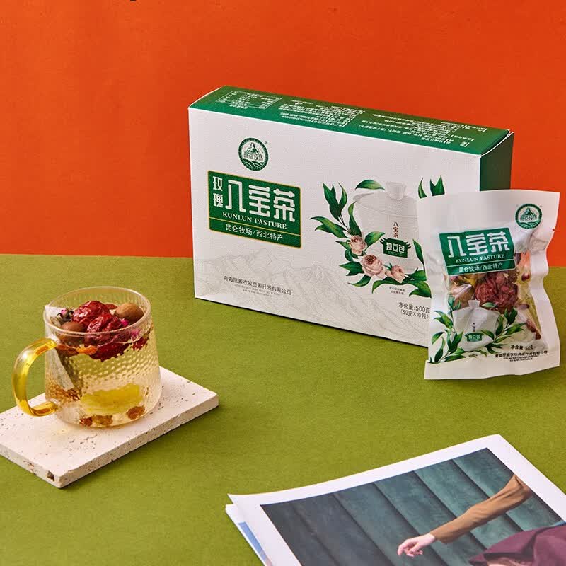 昆仑牧场养生滋补菊花八宝茶玫瑰八宝茶500g礼盒饮品送礼新旧包装随机 菊花八宝茶+玫瑰八宝茶 500g*2盒 (合计2盒)