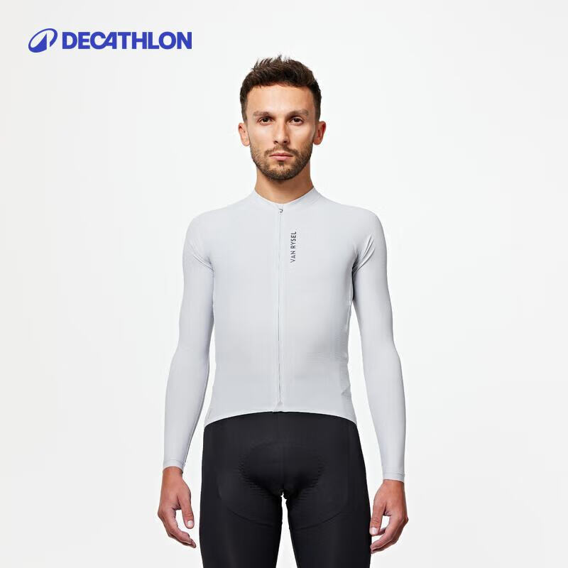 迪卡侬（DECATHLON）公路自行车骑行服男防风长袖轻量化防晒衣 Racer竞赛骑行长袖_防UV款 M