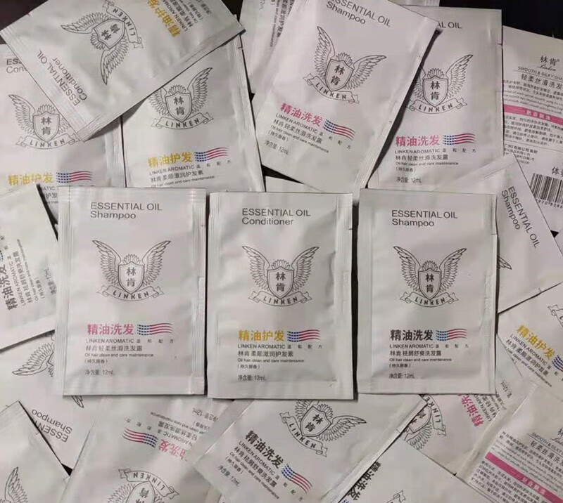 林肯洗发水小样旅行装袋装护发素沐浴露一次性酒店洗护便携试用装 洗发水5袋+护发素5袋