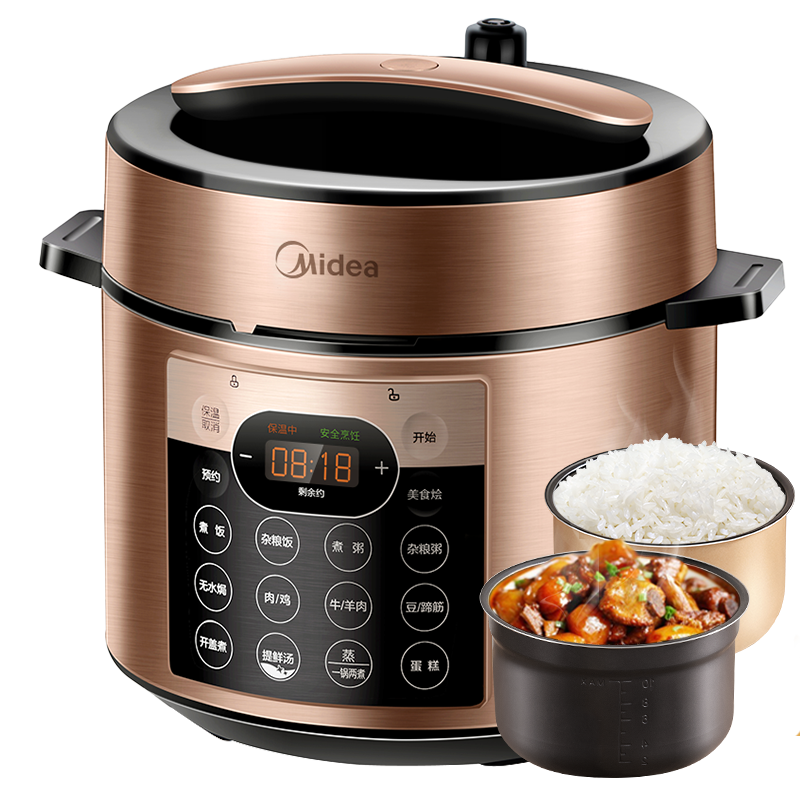 ���ڲ��������ģ�Midea������ϵ�е�ѹ����6L���������õ緹�Ҹ�ѹ��5-8�� ȫ�Զ�����ԤԼ���������������YL60Q3-451 245.65Ԫ(������)