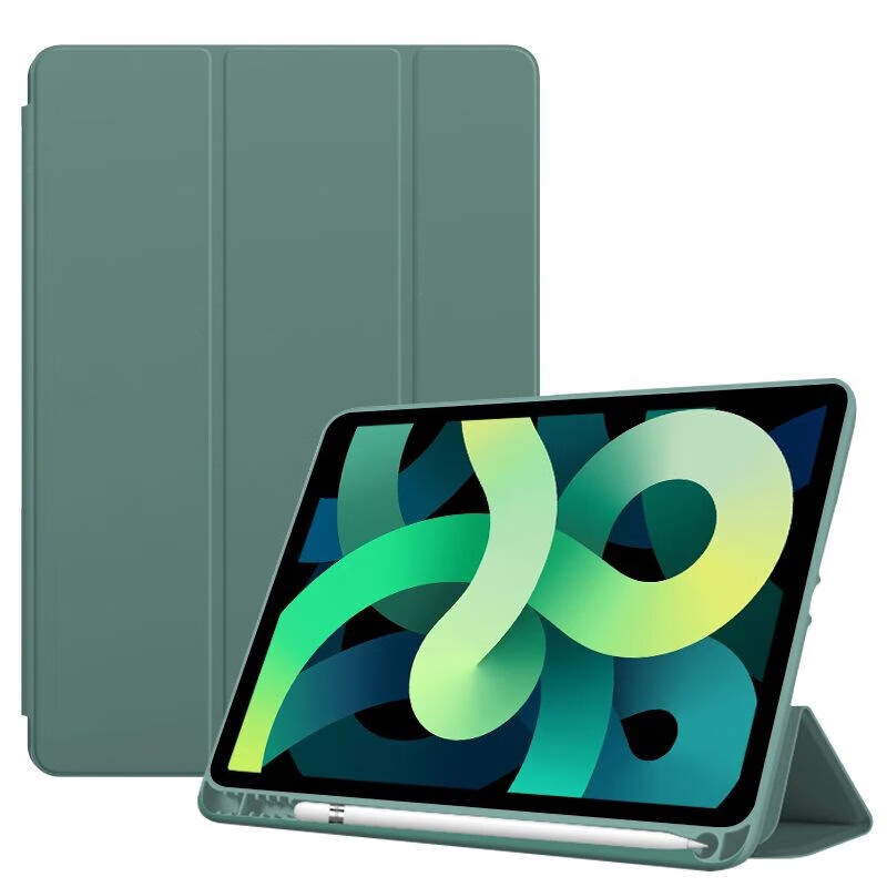 幸莎【带笔槽】iPad Air7保护套11英寸2025新款13英寸M3芯片适用苹果Air6平板2024保护壳三折全包防摔 暗夜绿【升级笔槽款】蜂窝三折皮套 2025/2024款Air7/6【11英寸】