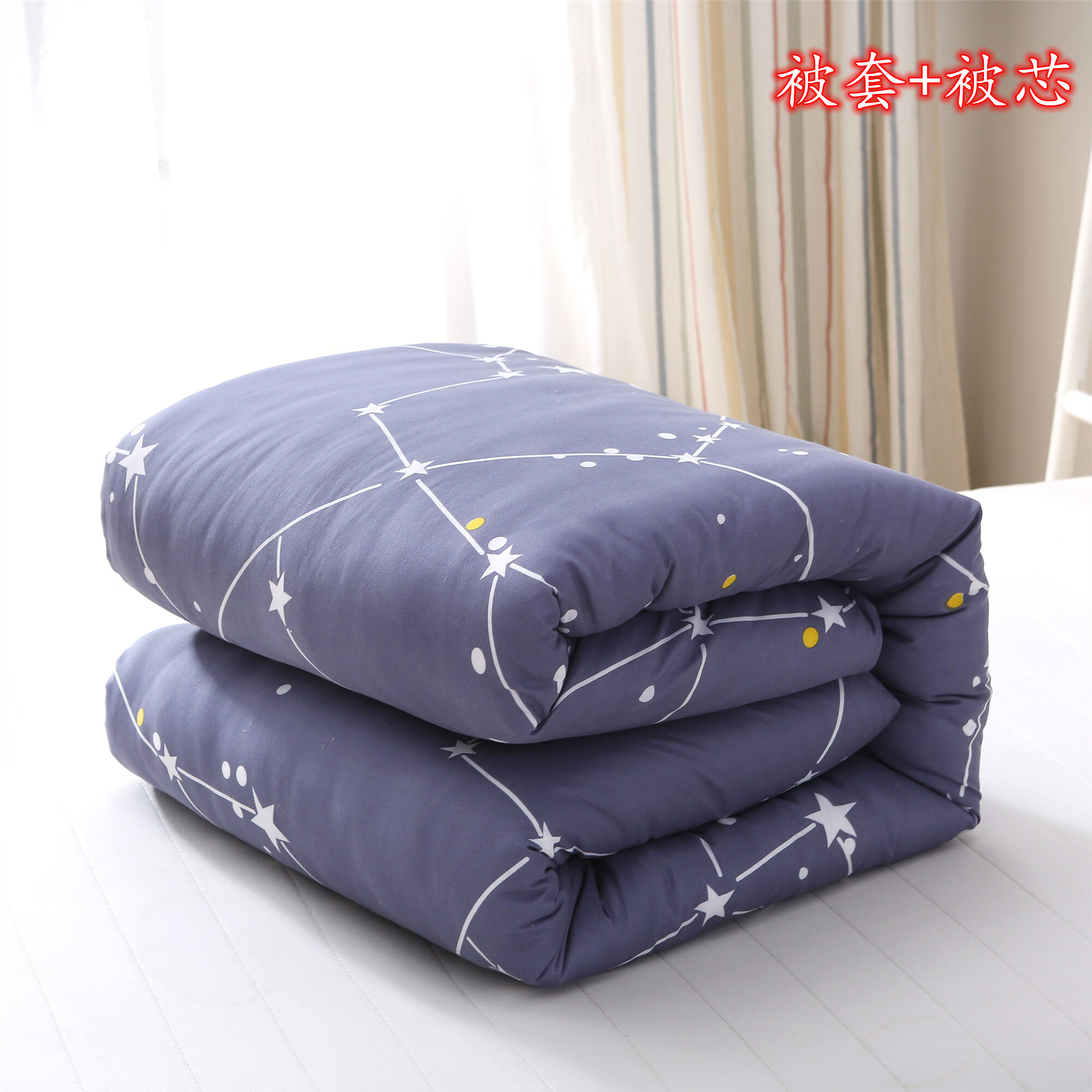 9棉絮棉胎被棉被宿舍垫被单人床垫秋保暖冬被加厚褥子 9斤 被套 加大
