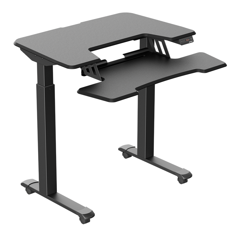 赛途（PSEAT）升降电竞桌可移动款式家用小户型电脑桌 可移动电动升降电脑桌0.9m【黑色单桌】