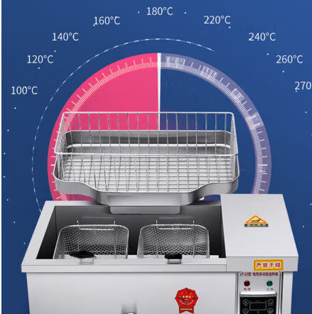 铭汇通台式燃气炸锅自动控温多功能电热油商用摆摊炸薯条专用商野餐用品 12型普通仪表电油炸锅12升 单油炸锅无配件-不推荐