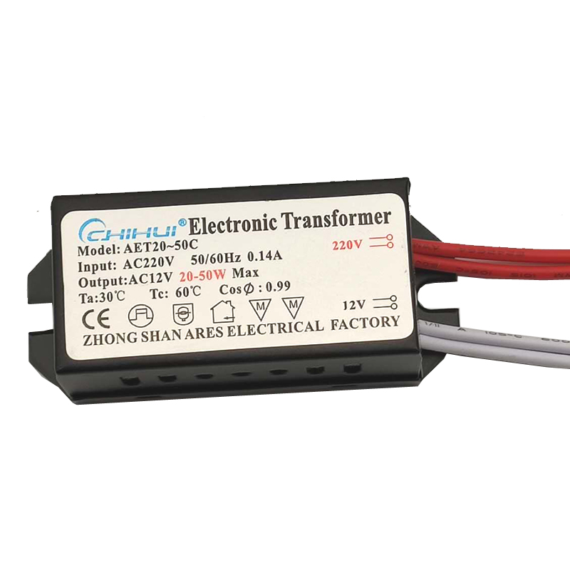 恒洺崇led灯珠卤素灯电子变压器220v转12v 20w 50w射灯水晶灯g4