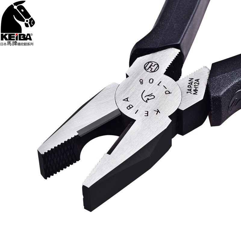 keiba马牌 进口电工平嘴钳p-108老虎钳 平咀钢丝钳8寸 200mm &