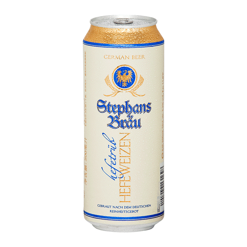 斯蒂芬布朗 小麦黄啤酒啤酒500ml*24听整箱装 德国进口